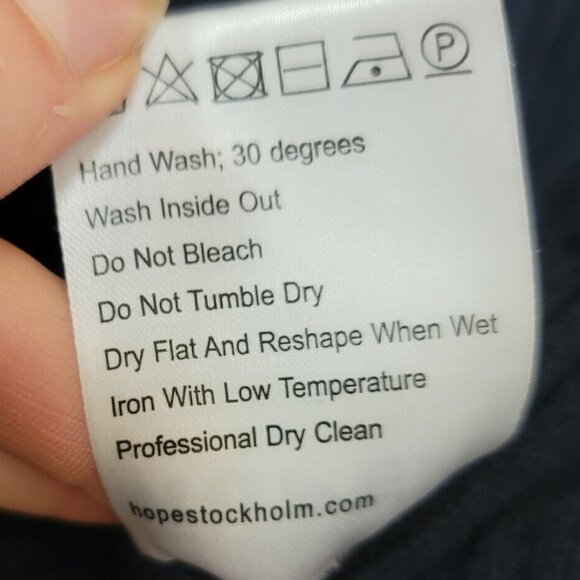 Hope Unisex Balaclava Extra Fine Merino Wool Ski Mask One Size Blue Ribbed Knit - Picture 6 of 11